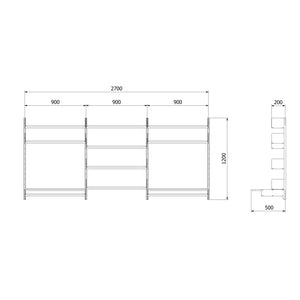 smpl. Office Kit - 2 Desks + 8 Shelves